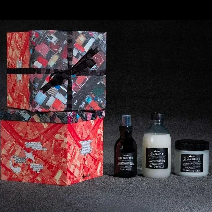Davines OI Box Milk Set - šampon 280 ml + kondicionér 250 ml + mléko na vlasy 135 ml