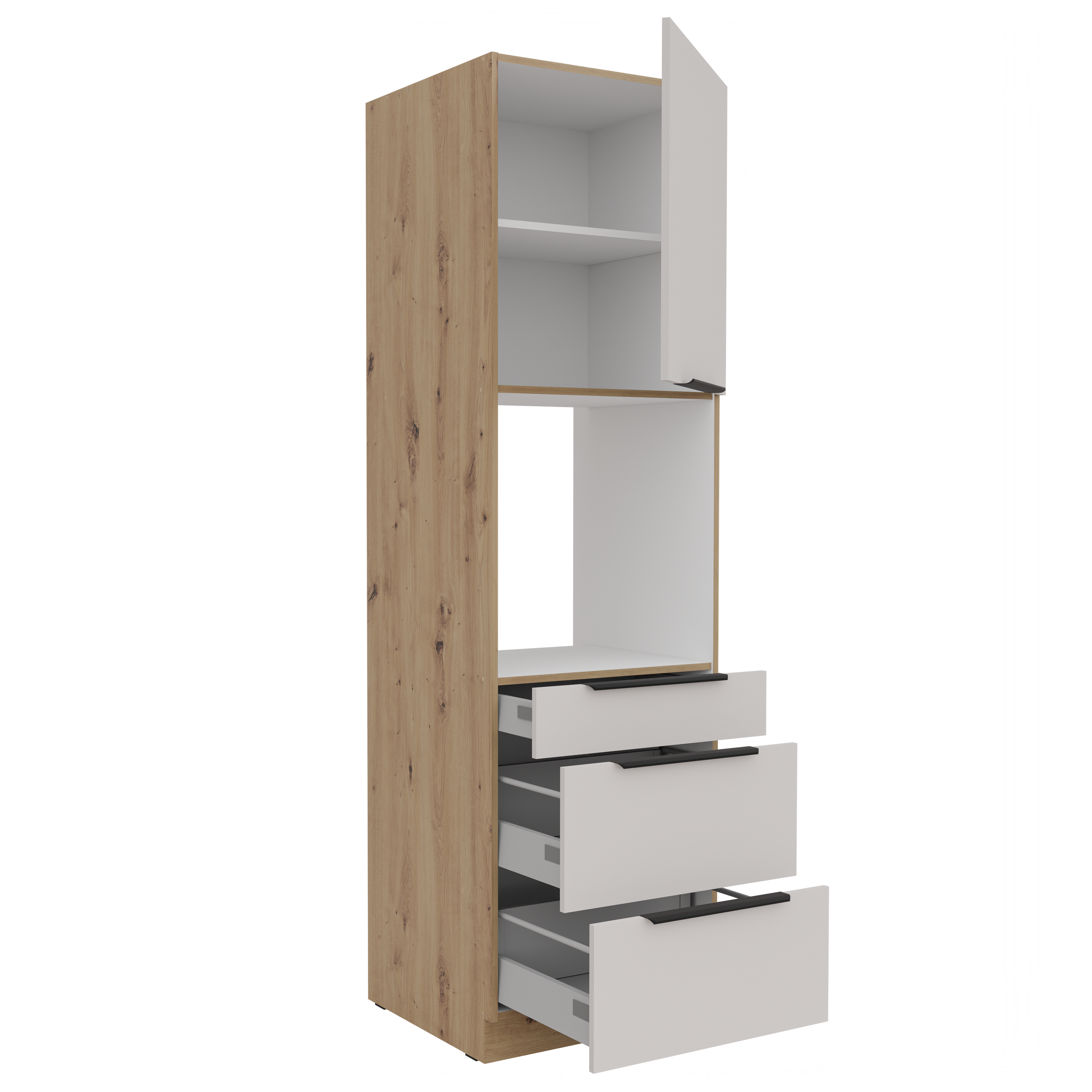 Vysoká skříňka pro vestavnou troubu Solea 60 DPS-210 3S 1F - Premium Box