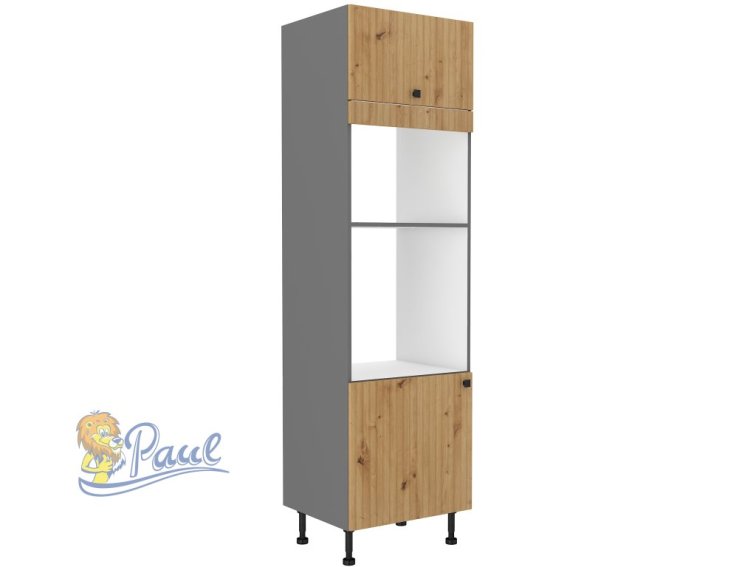 Vysoká skříňka na vestavnou a mikrovlnou troubu Ava 60 DPM-215 2F