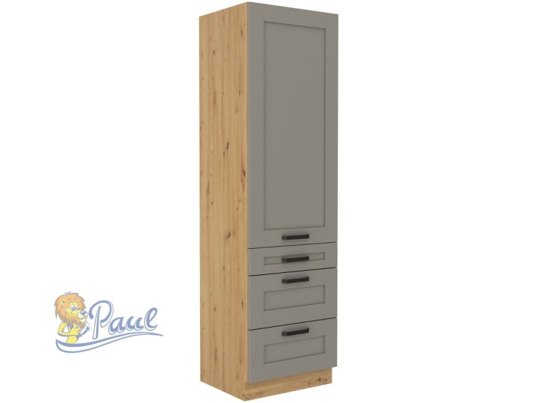 Vysoká potravinová skříňka Luna 60 DKS-210 3S 1F - Premium Box