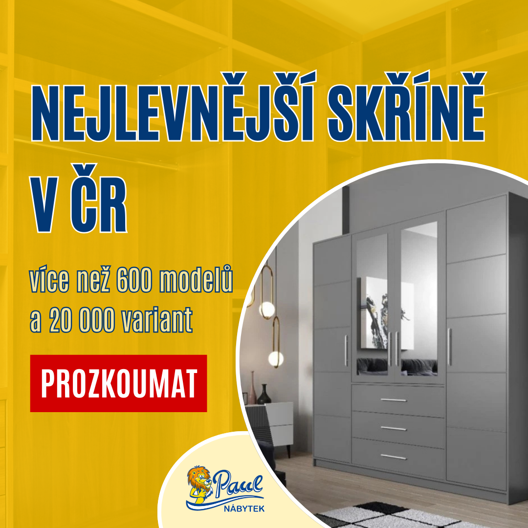 Nejlevnější šatní skříně v ČR