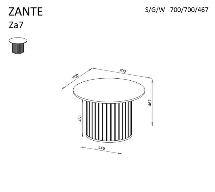 Konferenční stolek Zante ZA7