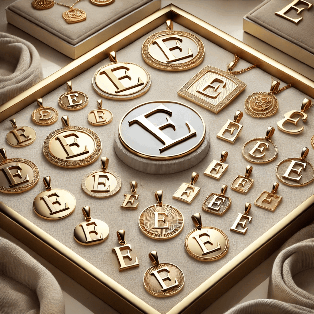 Prívesok v tvare písmena E