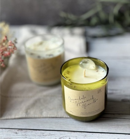 SÓJOVÁ SVÍČKA LEVANDULE, HEŘMÁNEK A VANILKA