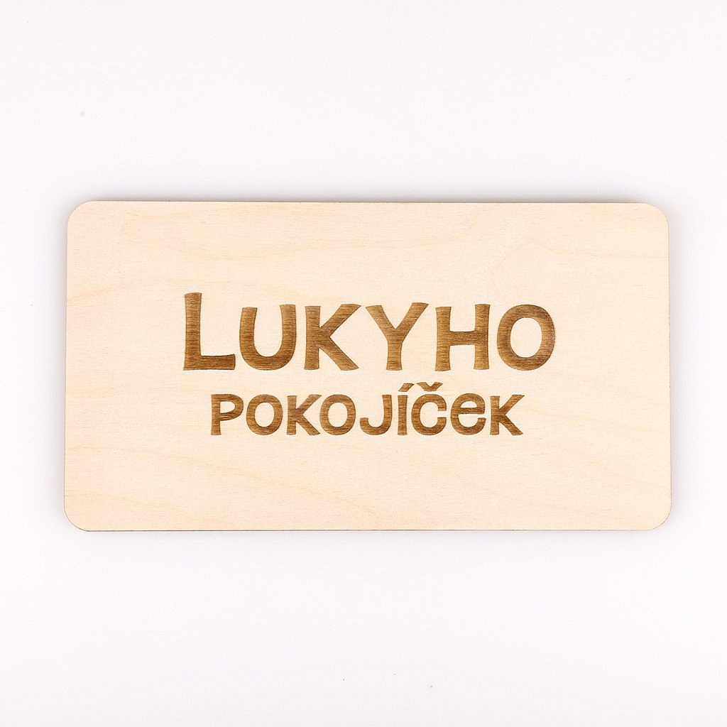 Cedulka na dveře se jménem a textem - Chlapecké