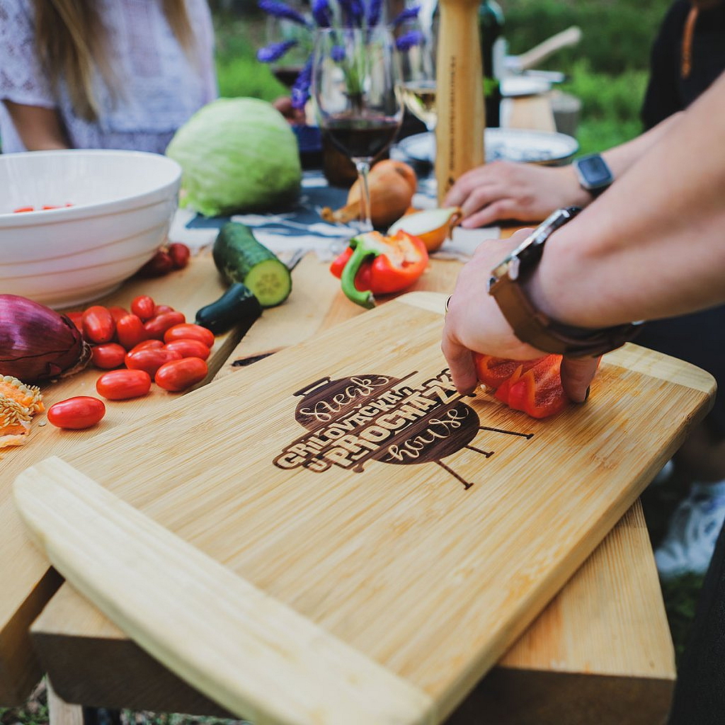 Velké krájecí bambusové prkénko - s vlastním motivem