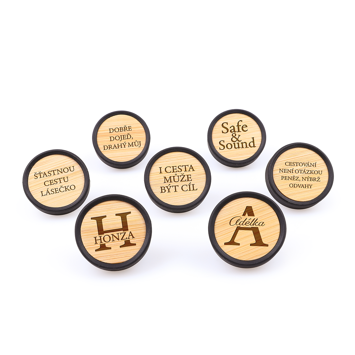 Vůně do auta z bambusu a s vlastním textem nebo obrázkem