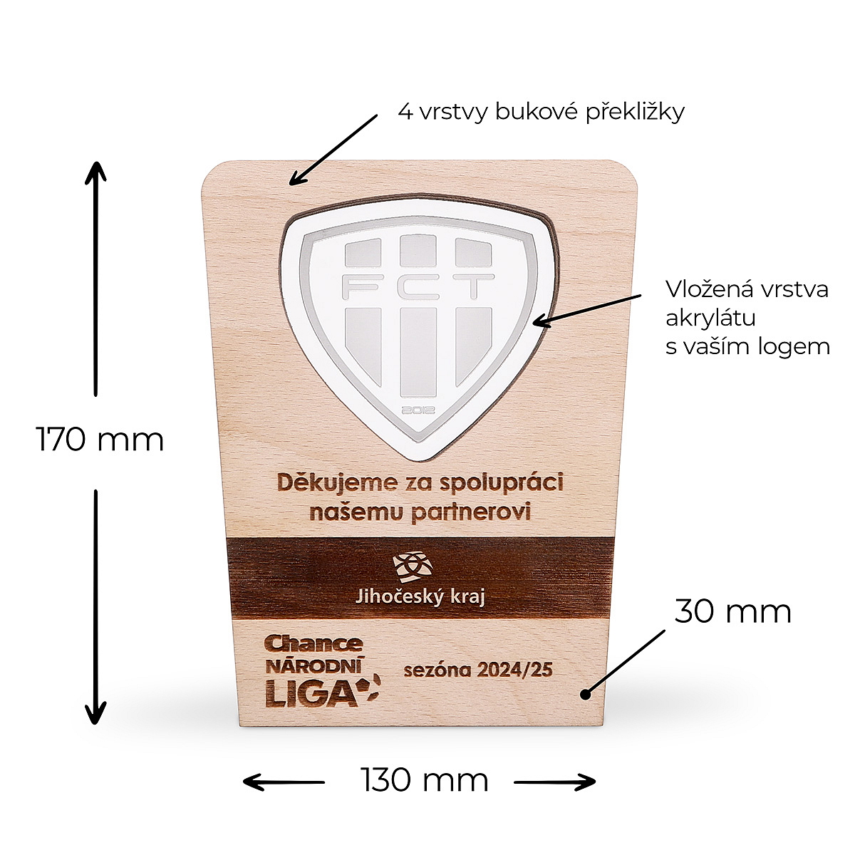 Trofej / pohár s akrylátem: Liberty