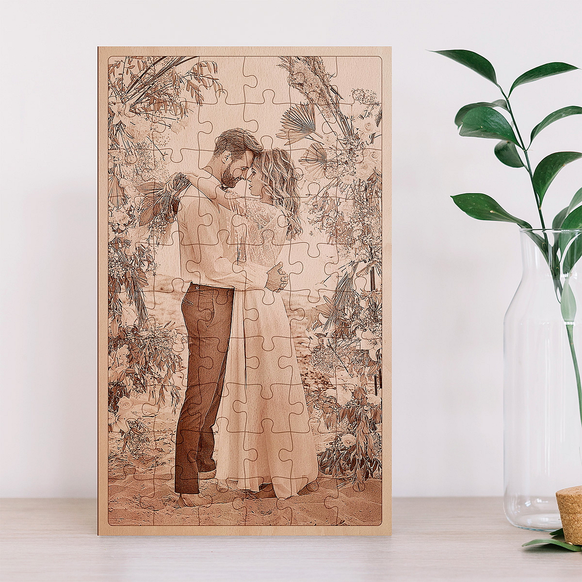 Dřevěné puzzle z fotografie 50x30 cm (60 dílků)