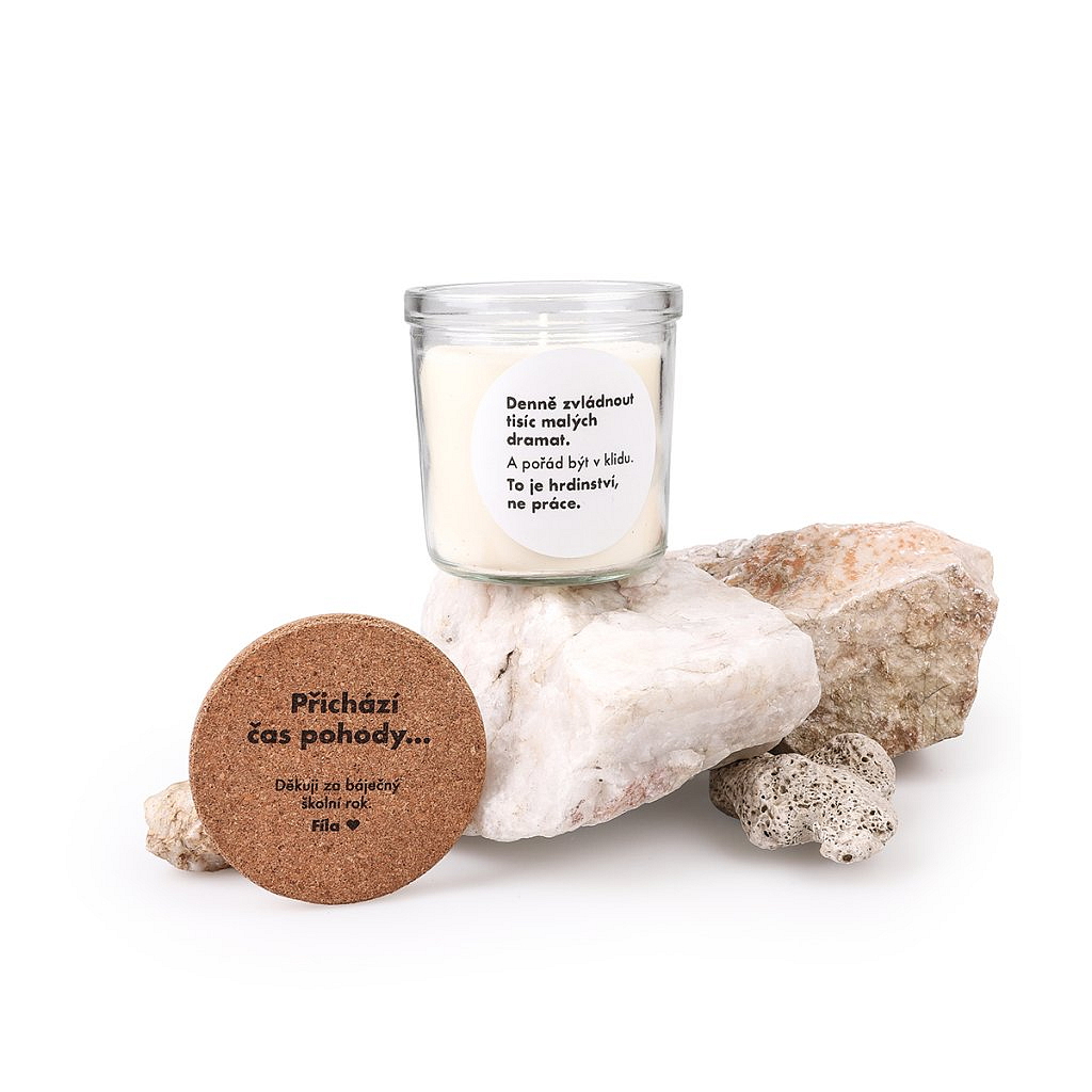 Vonná svíčka s věnováním pro paní učitelku / pana učitele