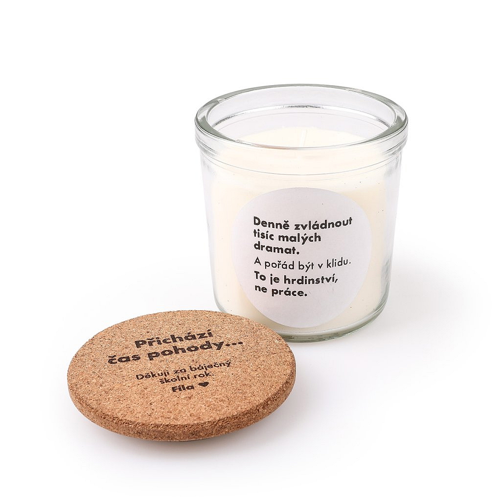 Vonná svíčka s věnováním pro paní učitelku / pana učitele
