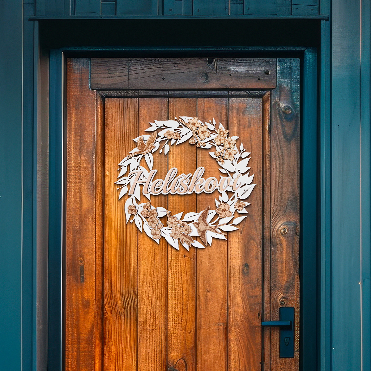 Celoroční věnec na dveře HOORAY