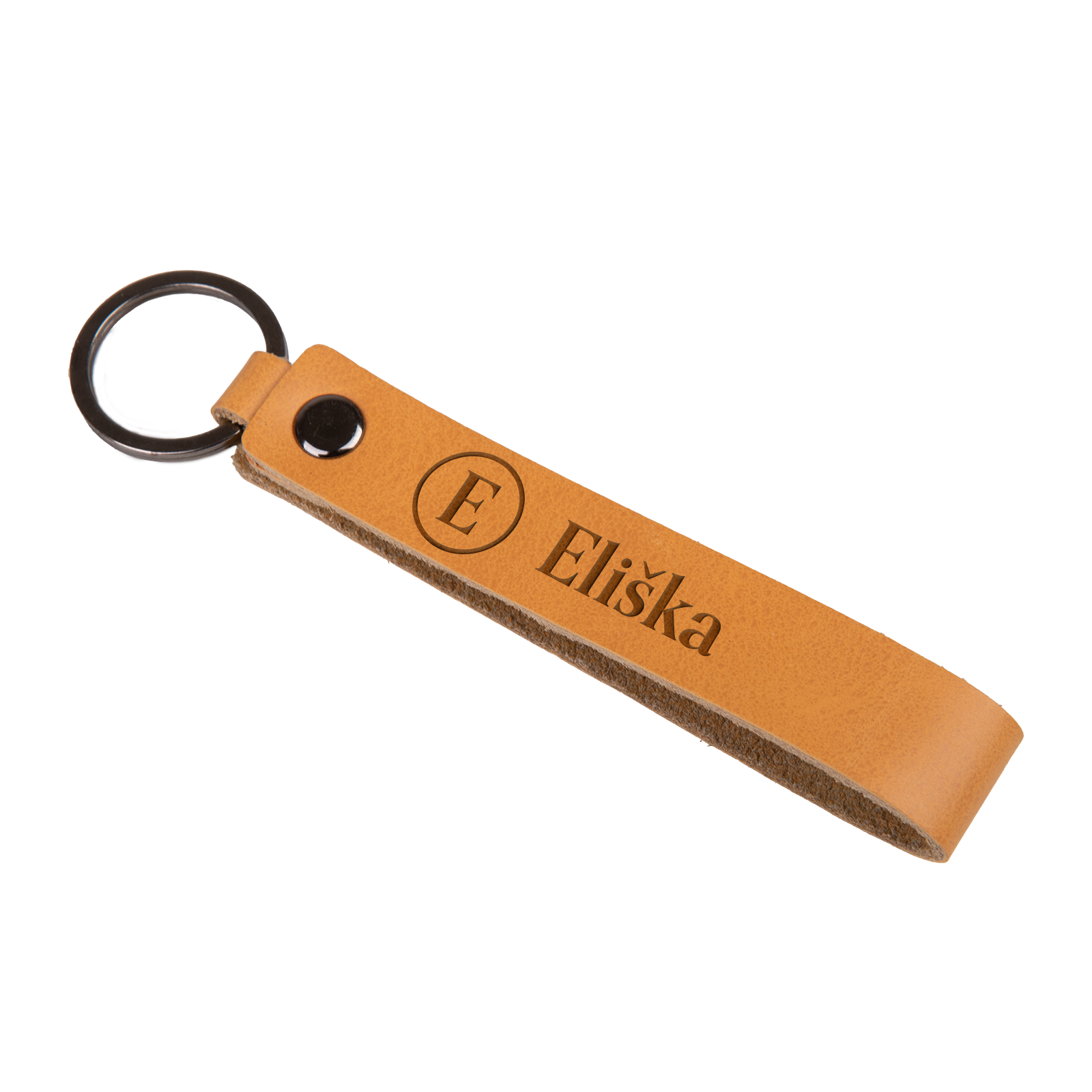 Kožená klíčenka HOORAY, žlutá