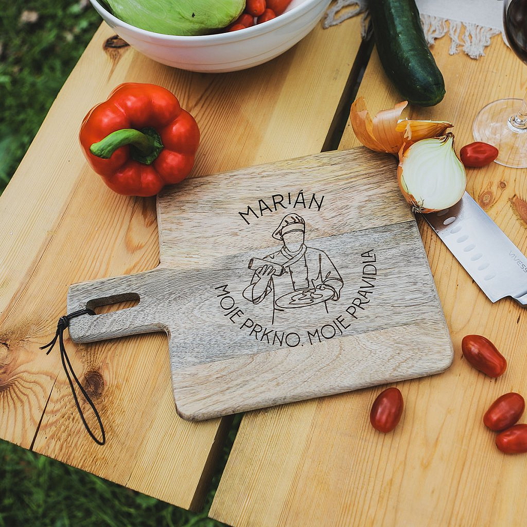 Servírovací prkénko Mango Wood - s vlastním motivem