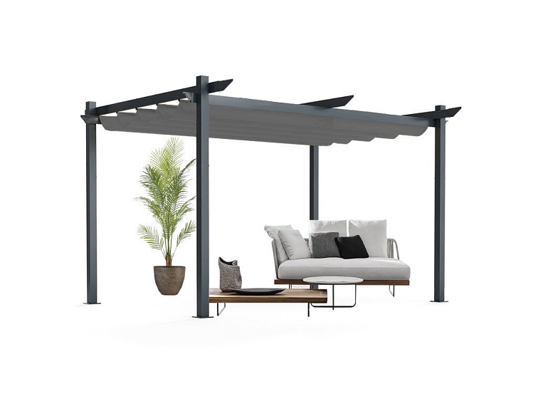 Záhradná pergola 3x4m GRAFIT / TMAVOSIVÁ