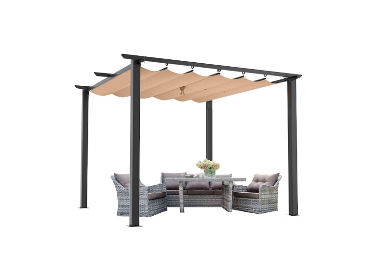 Záhradná pergola 3x3m GRAFIT / BEŽOVÝ