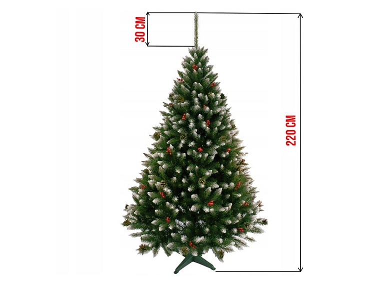 Vánoční stromek Smrk s jeřabinou 220 cm