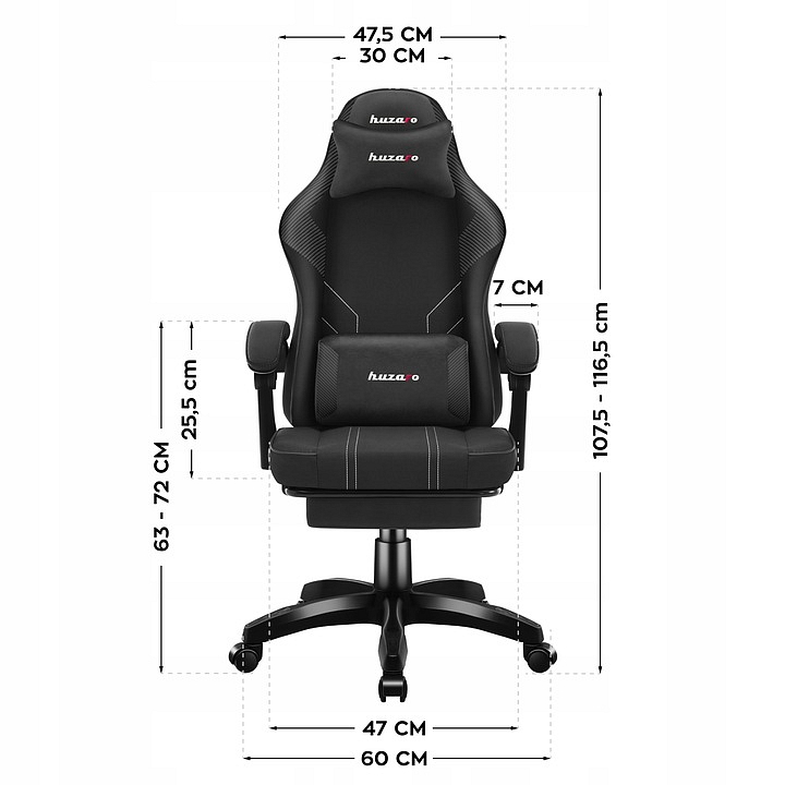 Herní židle Huzaro Force 3.7 Carbon Black/Černá