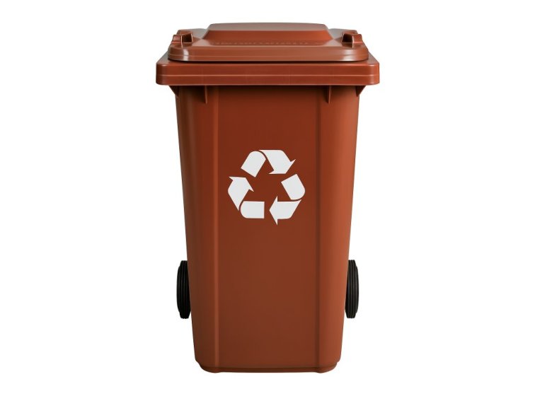 Nádoba na odpad, Popolnica, 240l, hnedá