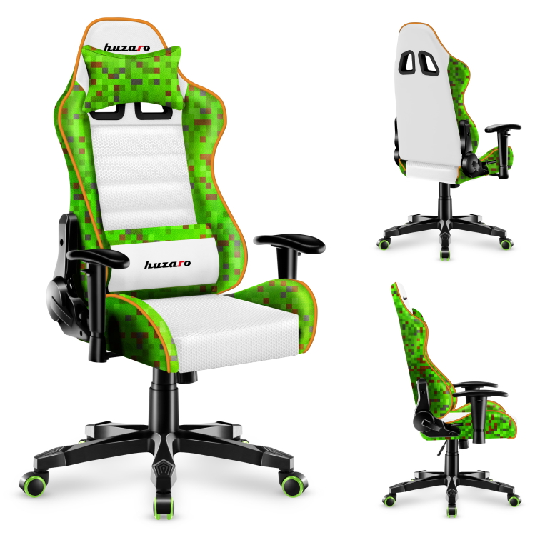 Detská herná stolička HUZARO RANGER 6.0 PIXEL MESH WHITE