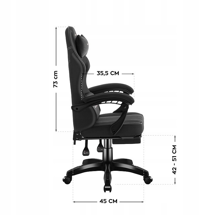 Herní židle Huzaro Force 3.7 Carbon Black/Černá