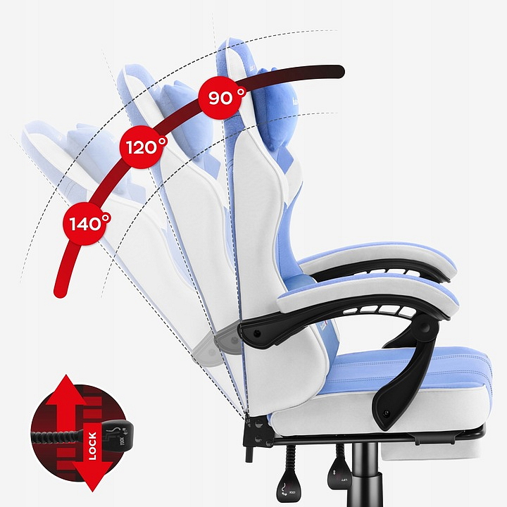 Herná stolička Huzaro Force 3.7 Blue/Modrá