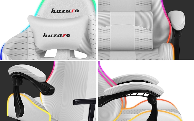 Herní židle HUZARO Force 4.7 WHITE RGB