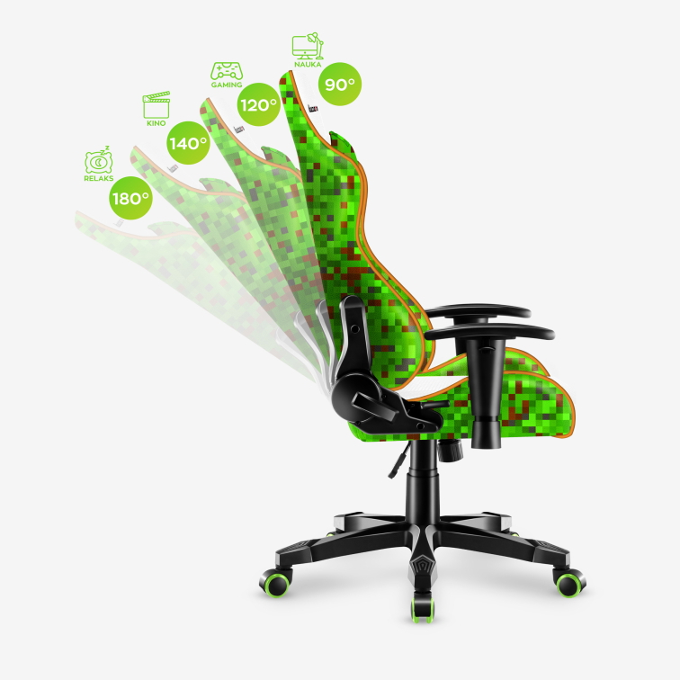 Detská herná stolička HUZARO RANGER 6.0 PIXEL MESH WHITE