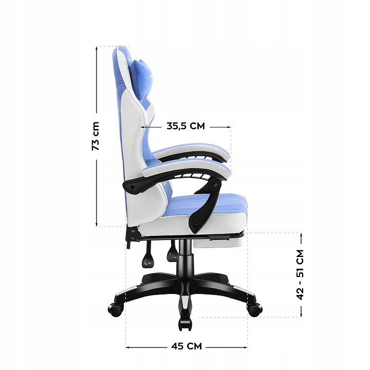 Herná stolička Huzaro Force 3.7 Blue/Modrá