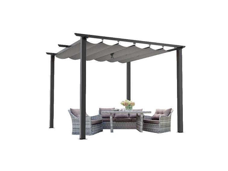 Záhradná pergola 3x3m GRAFIT / TMAVOSIVÁ