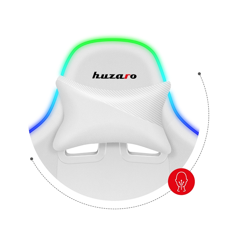 Játékszék HUZARO FORCE 6.2 RGB LED WHITE