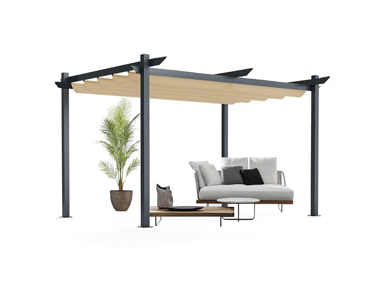 Záhradná pergola 3x4m GRAFIT / BEŽOVÁ
