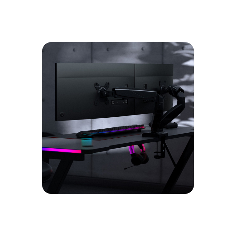 Otočný držiak pre dva monitory Huzaro Motion 2.2