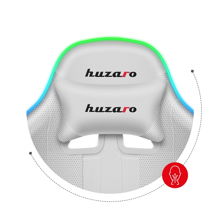 Herná stolička HUZARO Force 4.7 WHITE RGB