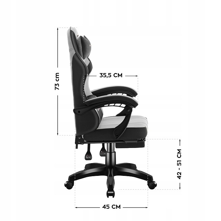 Herní židle Huzaro Force 3.7 Grey/Sivá