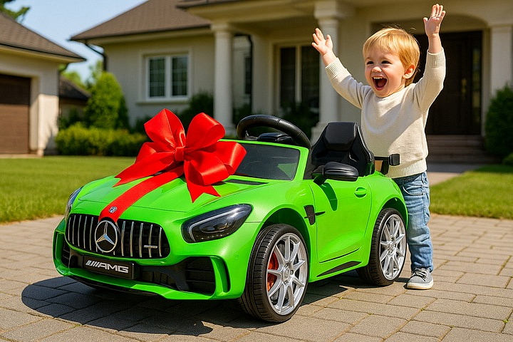 Elektrické autíčko Mercedes AMG GTR Zelené