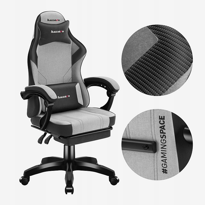 Herní židle Huzaro Force 3.7 Grey/Sivá