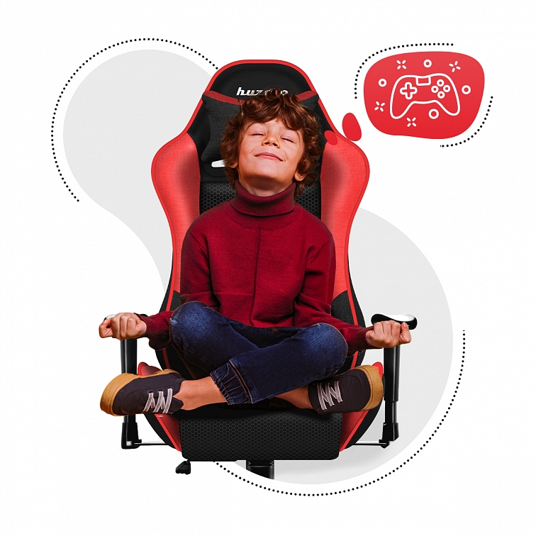 Detská herná stolička HUZARO RANGER 6.0 RED MESH