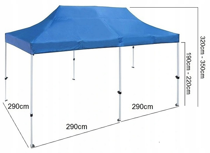 Nožnícový stan PROFITENT PLUS 3x6m zelený