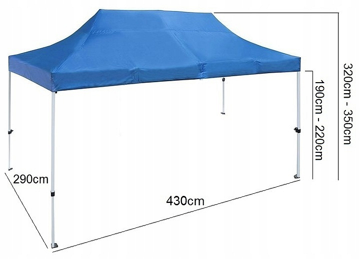 Nožnícový stan PROFITENT PLUS 3x4.5m biely