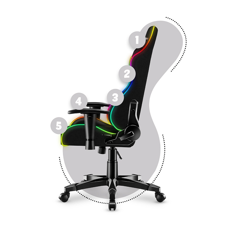 Dětská herní židle HUZARO RANGER 6.0 RGB Mesh