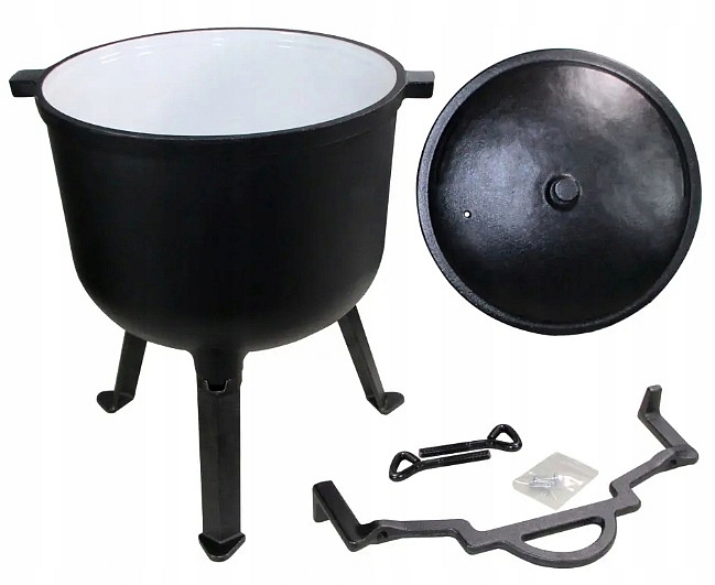 Maďarský kotlík na nožkách 8l smaltovaný