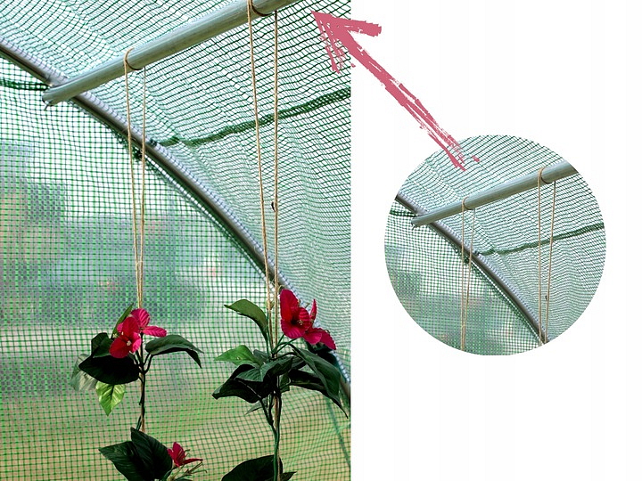 Záhradný fóliovník s dverami 2x3 s UV filtrom Zelený