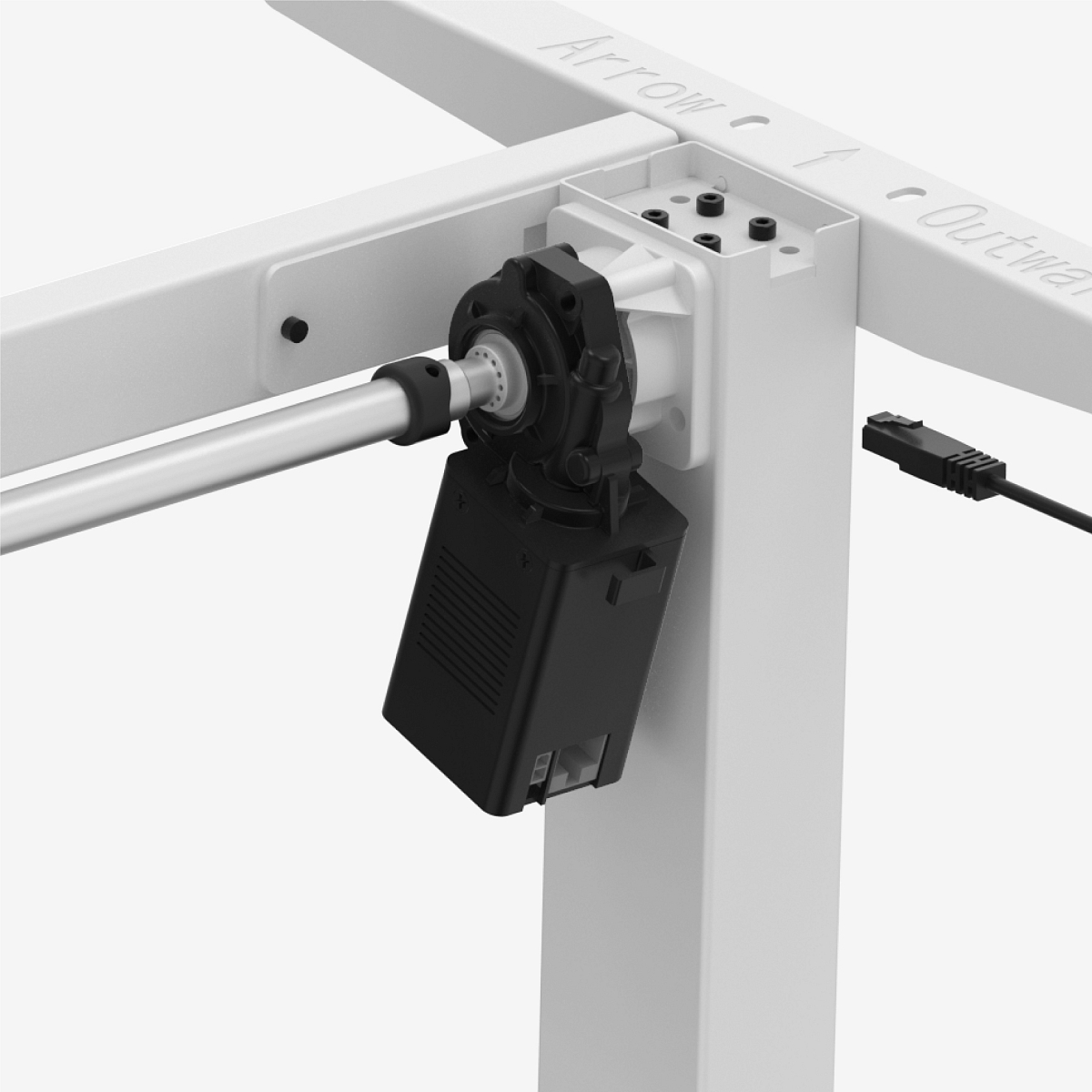 Výškovo nastaviteľný stolový stojan Mark Adler XENO 2.1 White