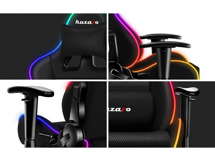 Scaun gaming HUZARO FORCE 6.0 RGB LED MESH