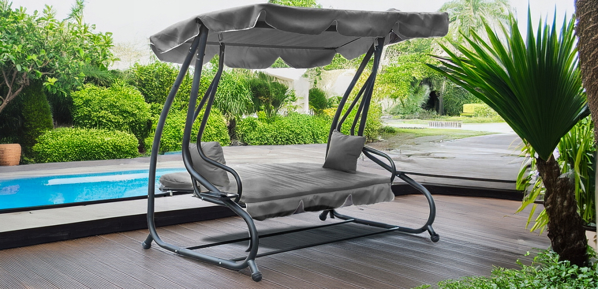 ZÁHRADNÁ Hojdačka VENEZIA Sivá