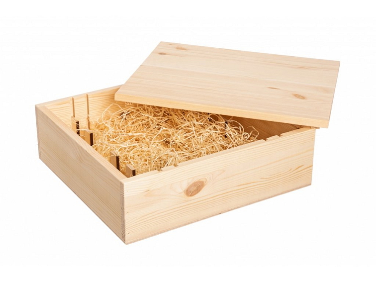 Dřevěná bedýnka na 3 láhve