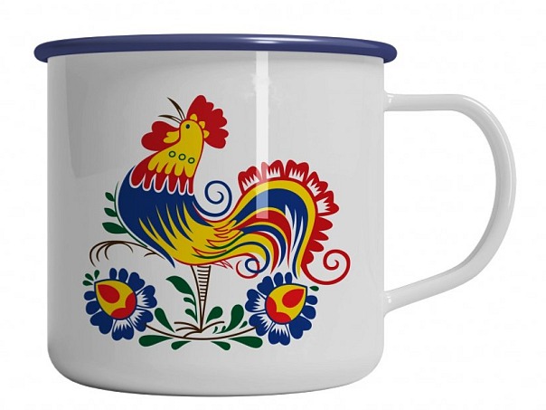 Keramický hrnek s potiskem kohouta