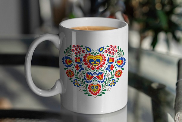 Hrneček s potiskem srdce