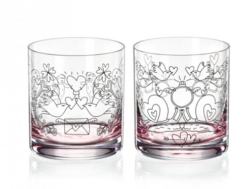 Sklenice na nealko Couples in Love 280 ml, sada 2 ks